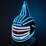 Laden Sie das Bild in den Galerie-Viewer.RGB LED Helm Monster Luminous Hat Tanzkleidung DJ Helm für Performances LED Robot Performance Party Show
