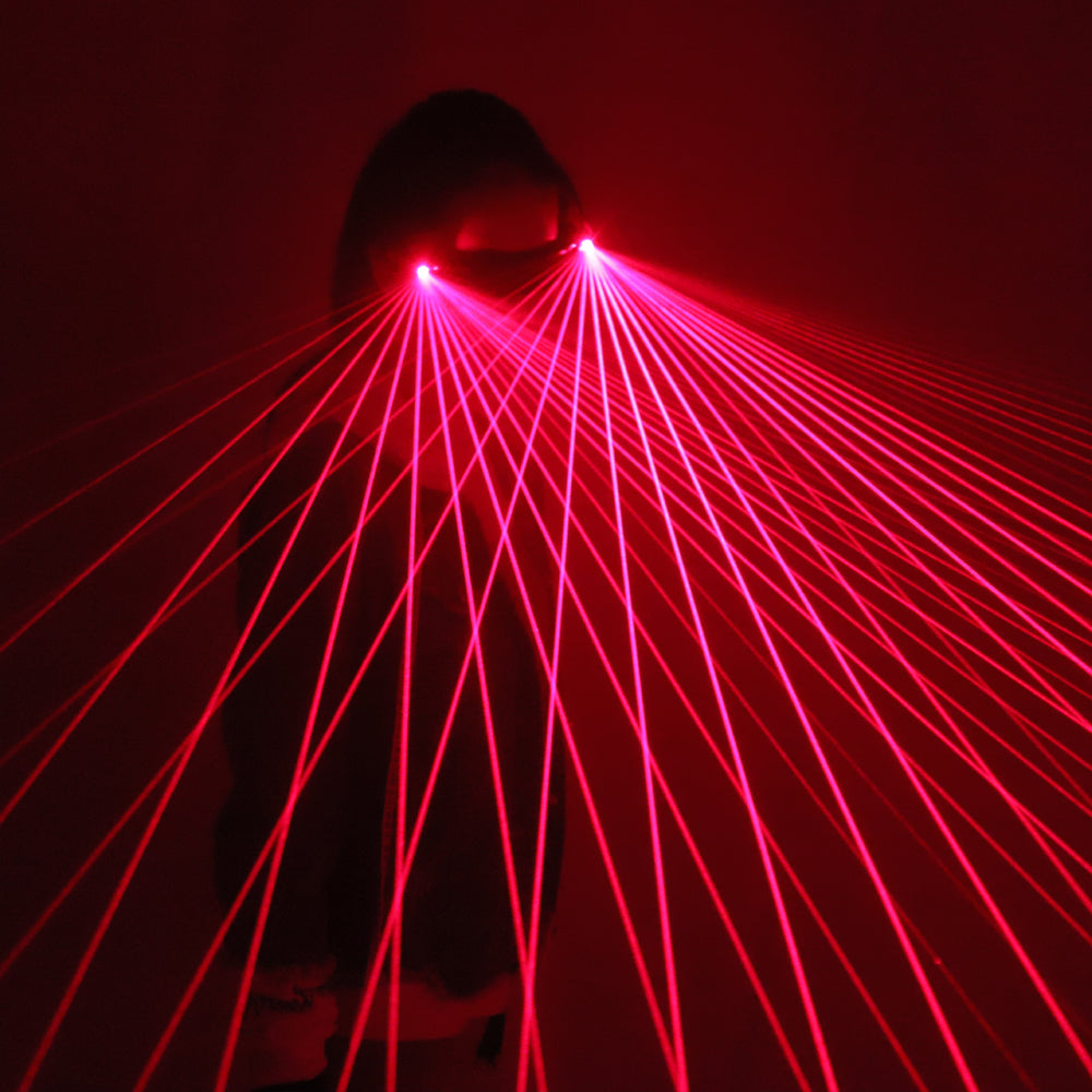 Rote Laser Brillen 650nm LED Handschuhe für Pub Club DJ Shows mit RED Laser LED Stage Gläser