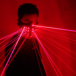 Maschera laser rossa si accendono maschere per feste Neon Maska Cosplay Mascara Horror Mascarillas Glow In Dark Masque V