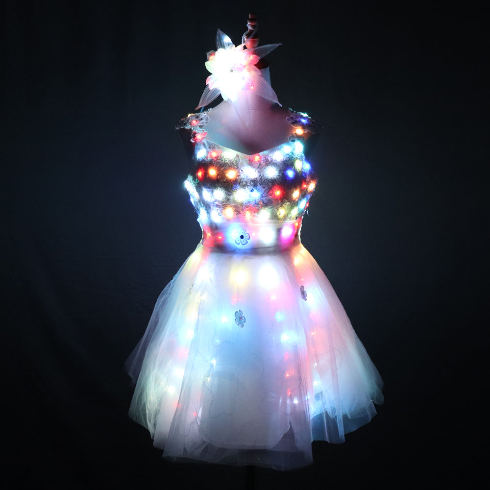 Braut leuchten leuchtende Kleidung LED-Kostüm Ballett Tutu Led Kleider für Tanzröcke Hochzeitsfeier