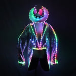 Carica l&#39;immagine nel visualizzatore di Gallery, Fashion Swallowtail LED Tuxedo Luminous Costumes Glowing Vestidos LED Clothing Show Men LED Clothes Dance Accessories
