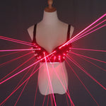 Load image into Gallery viewer, Fashion Red Laser Luminous Sexy Lady Bra Laser Show Stage Costumes for Singer Dancer Nightclub Performers

