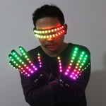 Load image into Gallery viewer, LED Glow Gloves Rave Flashing Finger Lighting Glasses Light Up Glasses Rave Costume Party Decor DJ SunGlasses Halloween Decorati
