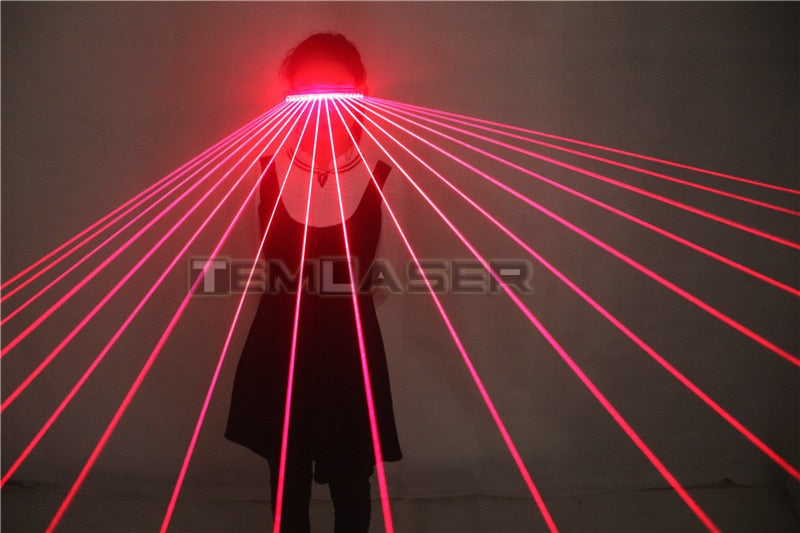 650nm rote Laserbrille 18pcs Laser Zustrom von Menschen Notwendige Bühne Blinkende Handschuhe LED Leinwand Weste Outdoor Performance Kostüm