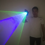 Load image into Gallery viewer, Blue Green Handheld Laser Cannon Rotating Gloves  LED Gyro Palm Light DJ Dancing Club Pub Party Laser Show
