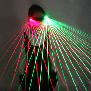 أحمر أخضر بولي RGB متعدد الحزم المرحلة نظارات الليزر زينة الحدث الكبير LED ضوء أحمر رقص المرحلة عرض DJ نادي الحزب