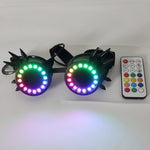 تحميل الصورة في عارض المعرض ،Pixel Pro LED Goggles Kaleidoscope Lenses Over 350 Modes Intense Lights

