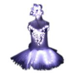 Laden Sie das Bild in den Galerie-Viewer.Klassische Erwachsenen-Camisole Riemen Leder Ballett-LED-Rock Tutu White Swan Lake LED-Leuchtenden Kostüm, Leuchten, Leuchtende Kleidung
