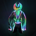 Charger l&#39;image dans la galerie, Fashion Swallowtail LED Tuxedo Luminous Costumes Glowing Vestidos LED Clothing Show Men LED Clothes Dance Accessories
