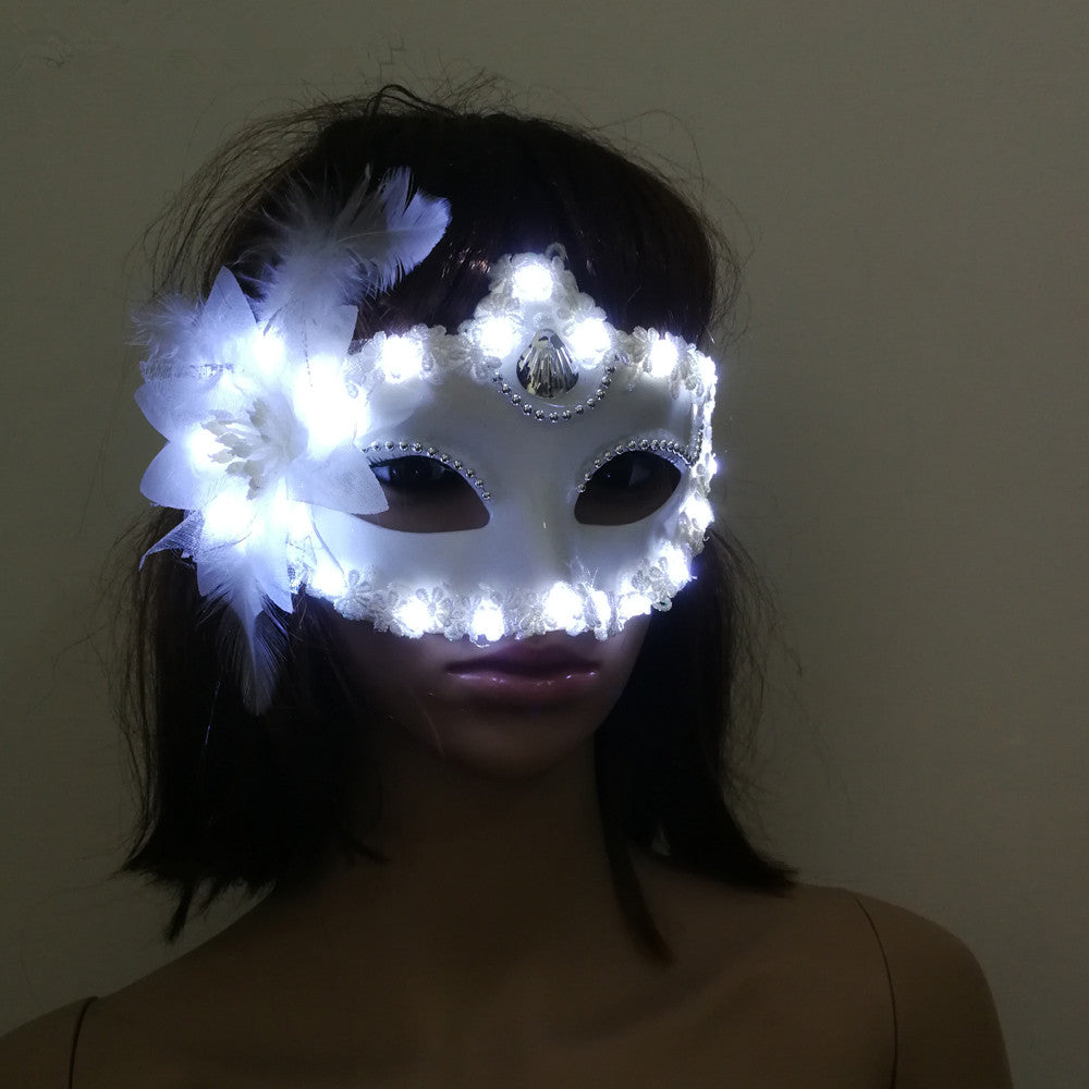 Led Luminous maschera horror Grimace Bloody EL Filo di Natale Carnaval Party Bar DJ Glowing Full Face Mask