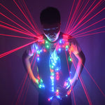 Load image into Gallery viewer, Fashion Red Laser Waistcoat Laserman LED Vest Suits Clothes Stage Costumes for Singer Dancer for Nightclub Performers
