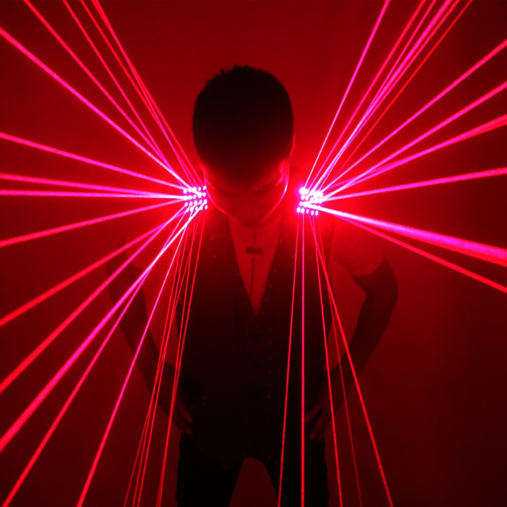 Moda Laser Rosso Gilet Laserman LED Gilet Tute Vestiti Costumi di Scena Per Cantante Ballerina Di night club Esecutori