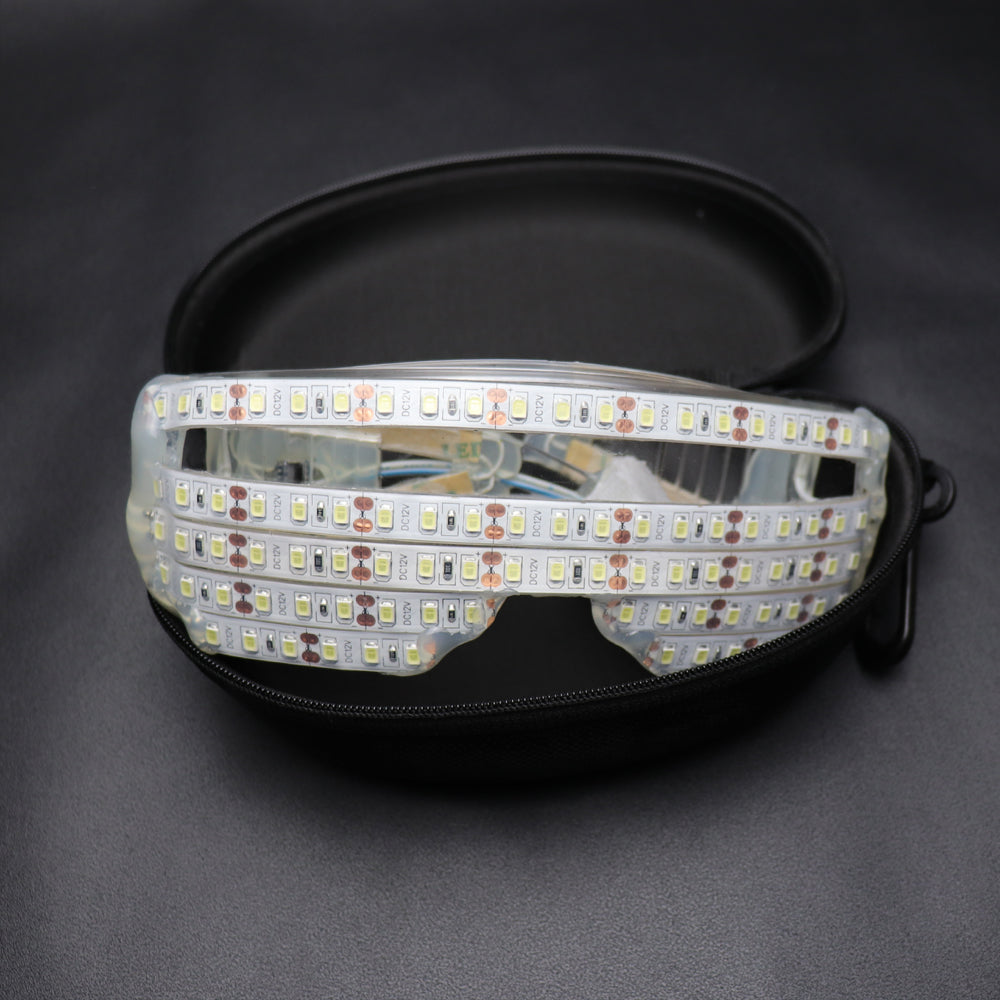 LED Flash Glasses 6 Lighting Colors Select Luminous Flashing Eyewear for Carnival Party Dance Costume Decoration