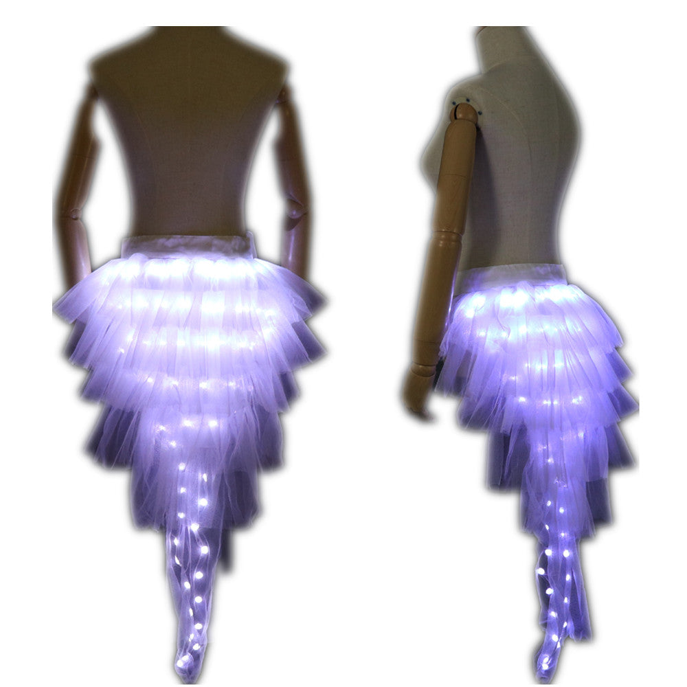 Fashion Dance LED Tutu Skirt Up Neon Fancy Rainbow Mini Tutu Fancy Costume Gonna leggera per adulti TFS Corsetto Tutu Skirtr