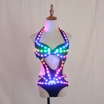 Load image into Gallery viewer, Full Color Pixel LED Lights Jacket Coat Jazz Bar Ds New Sexy Suit Dj Bikini Nightclub Gogo Lead Dancer Group Dance Costume
