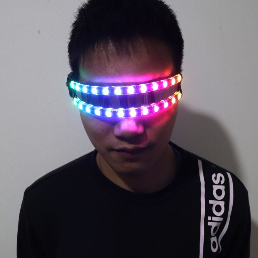 LED Glasses Sunglasses Goggles for Party Dancing Glowing LED Mask Rave Glasse EDM Party DJ Stage Laser Show