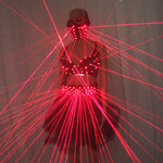 Laden Sie das Bild in den Galerie-Viewer.Lady Kleidung Laser BH und Gürtel Laser rot Laser für Nachtclub led leuchtende Frauen Anzug Lasershow
