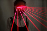 Carica l&#39;immagine nel visualizzatore di Gallery, 650nm Occhiali laser rossi 18pcs Laser Influsso di persone necessarie fase lampeggiante Guanti LED Canvas Vest Outdoor Performance Costume
