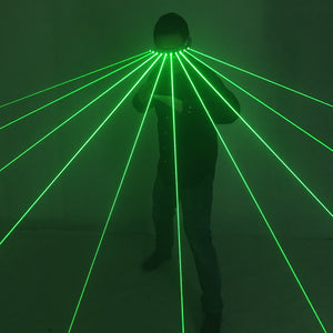 Gafas de láser verde de 532 nm para espectáculos de DJ de club de pub con gafas de escenario LED de láser verde de 10 piezas