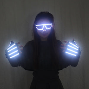 LED Light Emitting Luminous Glasses Gloves Stage Props for Children Birthday Gift Laser Stage Props Party Supplies