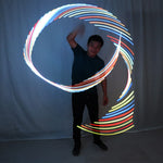 Charger l&#39;image dans la galerie, LED Rhythmic Gymnastics Ribbon Colorful Luminous Gym Ribbons Dance Rgb Glow Led Poi Ribbon For Belly Dance Hand Props
