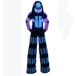 Load image into Gallery viewer, David Guetta LED Robot Suit Clothes Stilts Walker Costume Helmet Laser Gloves CO2 Jet Mach
