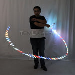 Load image into Gallery viewer, LED Rhythmic Gymnastics Ribbon Colorful Luminous Gym Ribbons Dance Rgb Glow Led Poi Ribbon For Belly Dance Hand Props
