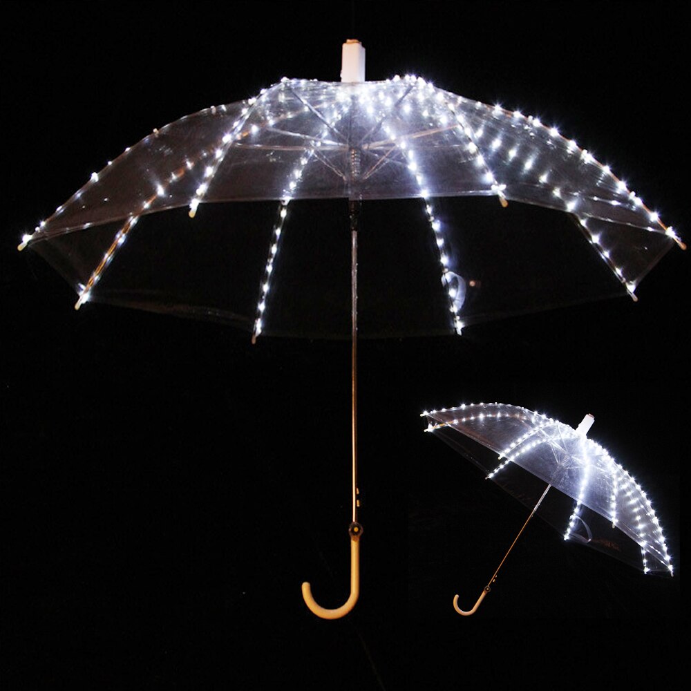 LED Luminoso Paraguas de Baile Fluorescentes, Luminoso Paraguas de la Etapa de Rendimiento Trajes de Luz Props Gran Danza Rendimiento
