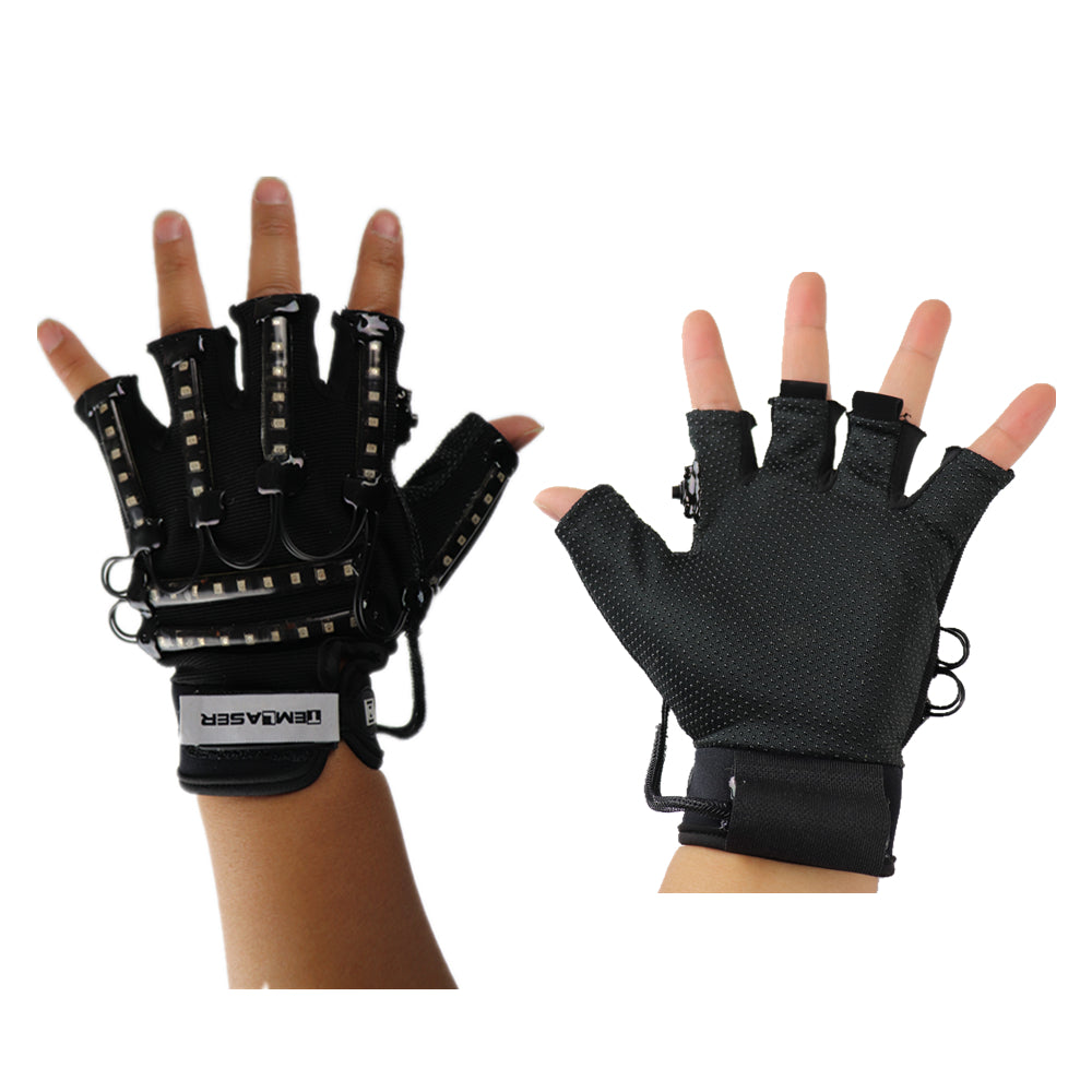 LED Glow Gloves Rave Light Blinkende Fingerbeleuchtung Glow Mittens Magic Black Luminous Gloves Partyzubehör Halloween