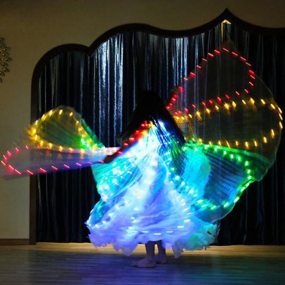 أجنحة إيزيس رقص شرقي ليد رقص عصا الرقص بقيادة فراشة الجناح افتتاح الكبار مصباح الدعائم 360 درجة اكسسوارات الأداء