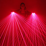 Carica l&#39;immagine nel visualizzatore di Gallery, Guanti laser rossi multilinea 2 in 1 con 4 pezzi Laser Disco Laser Guanti laser per spettacoli laser luminosi a LED

