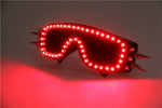 Carica l&#39;immagine nel visualizzatore di Gallery, 6 Colori Burst Flashing LED Occhiali Alone Vetro LED Occhiali Rivet Punk Occhiali Laser Occhiali Laser Per Chirstmas Party
