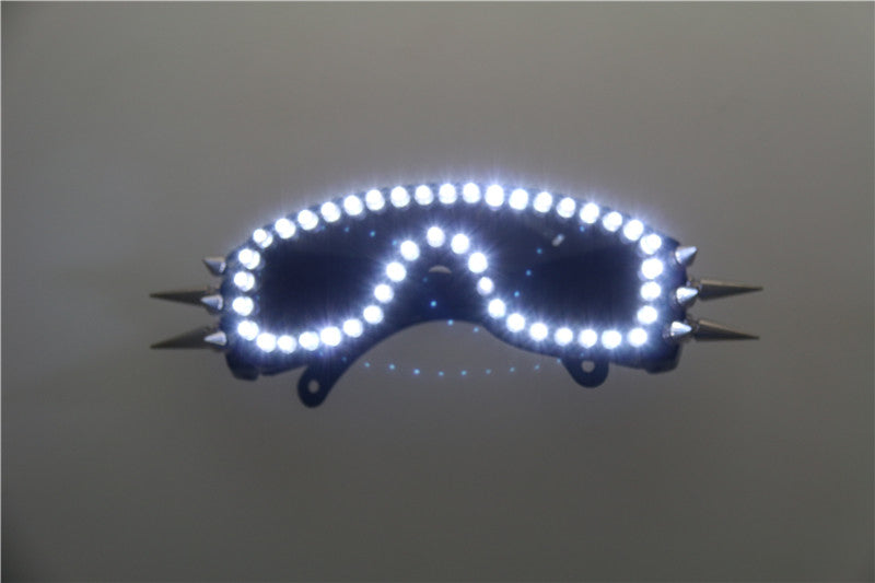 6 Gafas Parpadeantes LED Gafas De Brillo LED Gafas De Color Punk Gafas De Color Punk Gafas Para El Partido Chirstmas
