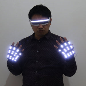 LED-Handschuhe blinken Skeleton Stage Requisiten Flash-Handschuhe für Holiday Party Events Shows