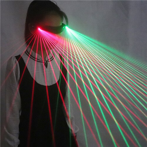 Lunettes laser rouge 650nm LED gants pour Pub Club DJ montre avec des lunettes de scène LED laser rouge