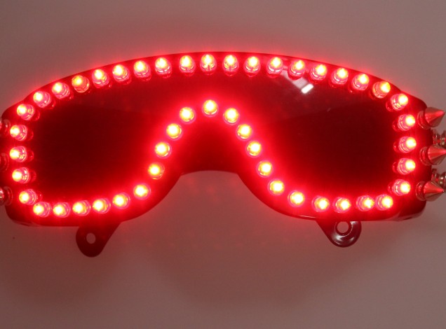 LED gafas remaches punk gafas artículos de fiesta club de baile decoración escenario luces LED guantes de Halloween