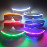Laden Sie das Bild in den Galerie-Viewer.LED-Brille Luminous Light Up Party für Erwachsene Glowing Dance Festival Augenmaske Halloween Kostüm Dekor
