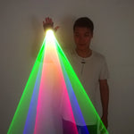 تحميل الصورة في عارض المعرض ،RGB الليزر زوبعة متعدد الألوان الليزر دوامة ليزر رجل المرحلة لوازم الليزر LED قفازات ملهى ليلي العروض
