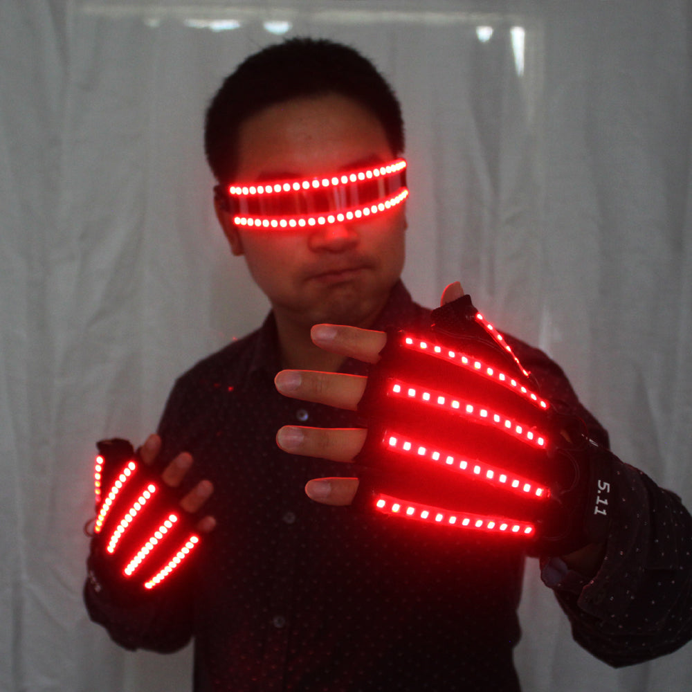 LED Gloves Laser Show Garment Stage Props Nightclub Singer Dancer Bright LED Light Gloves