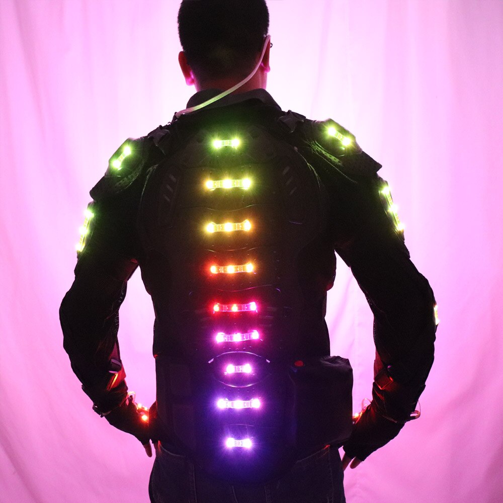Full Color LED Luminous Armor Light Up Chaqueta Brillante Trajes Traje