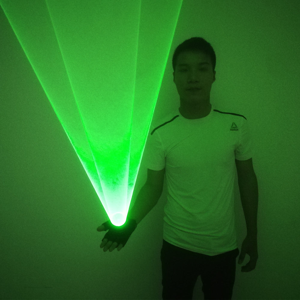 Green Laser Whirlwind Cannone laser portatile per DJ Dancing Club Laser rotante Guanti Light Pub Party Laser Show