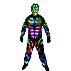 Digitale LED-Leuchtende Rüstung Leichte Jacke Leuchtenden Kostüme Anzug-Bar-Party-Kostüm