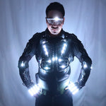 Carica l&#39;immagine nel visualizzatore di Gallery, Full Color LED Luminous Armor Light Up Giacca Glowing Costumi Tuta
