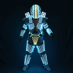 Cargar imagen en el visor de la galería, Traje robot de traje de traje de robot Traje de LED Utilizado con guantes de láser de traje de predador de talón alto

