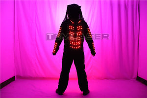 Future LED Lumious Robot Suit Stage Performance Light Up Costume Helmet Clothing Bar Nightclub
