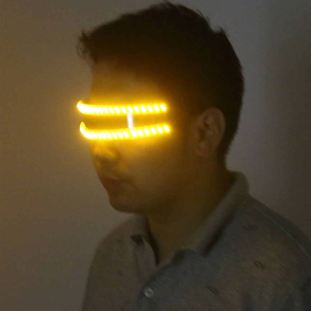 LED Occhiali Laser Guanti per Nightclub Nerformers Party Dancing Glowing Spiderman Mask Occhiali