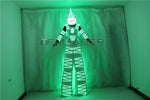 Load image into Gallery viewer, Colorful RGB LED Luminous Costume with Helmet LED Clothing Light Stilt Robot Suit Kryoman David Guetta Robot Dance Wear
