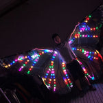 Laden Sie das Bild in den Galerie-Viewer.Bauchtanz Flügel Schmetterling Halloween Vollfarbe Pixel Smart LED Flügel Mädchen Tanz Umhang Zubehör Requisiten Bühne
