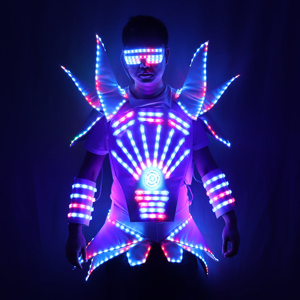 Full Color LED Robot Suit Technology Futuristic Stage Performance Catwalk Stage Dance Event Evening for DJ Bars Party Music Show