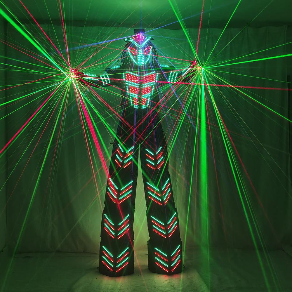 LED-Roboteranzüge Leuchtendes Kostüm David Guetta LED-Roboteranzug Beleuchtete Kryoman-Roboter-Led-Stelzen-Kleidung